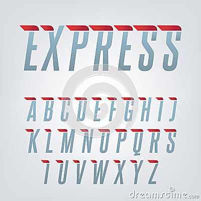 Express speed english alphabet. Vector Illustration