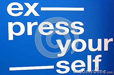 Express yourself text Stock Photo