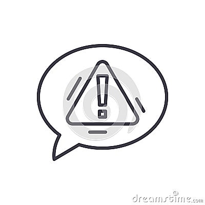 Expressing caution black icon concept. Expressing caution flat vector symbol, sign, illustration. Vector Illustration