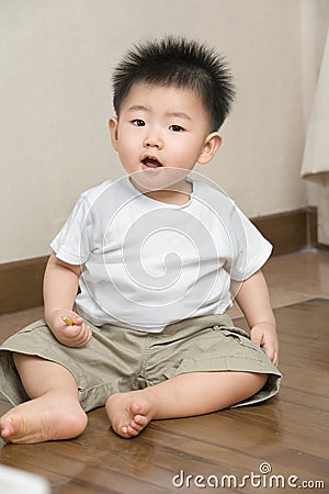 Expression of Asian toddler Stock Photo