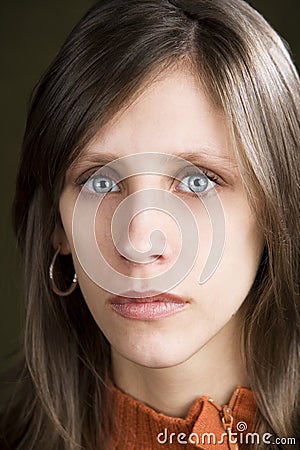 Expressionless Young Woman Stock Photos - Image: 7342793