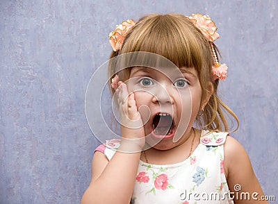 Expressive child Stock Photo