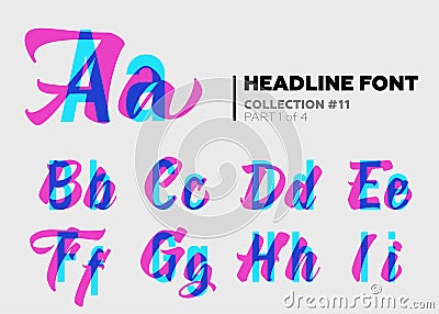 Expressive Decorative Typography. Vector Illustration