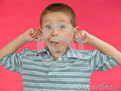 Expressive kid A Stock Photo