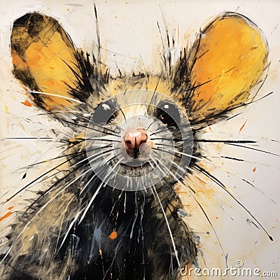 Expressive Portraits: Playful Mouse Artwork By Michael Reed Stock Photo