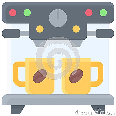 Expresso machine icon, Coffee shop related vector Vector Illustration