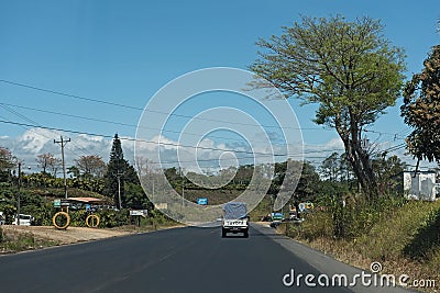 Expressway number 1 in the west of San Jose, Costa Rica Editorial Stock Photo