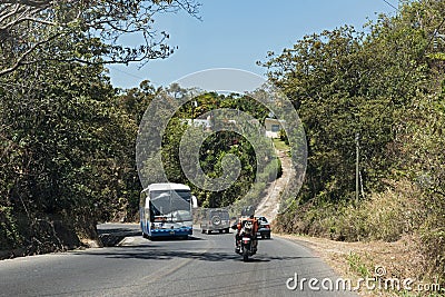 Expressway number 1 in the west of San Jose, Costa Rica Editorial Stock Photo