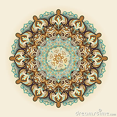 Exquisite arabesque flowers pattern design Vector Illustration