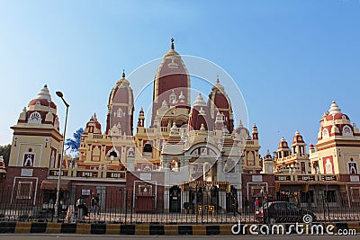 The Exquisite Birla Mandir In Red Sandstone Stock Photo