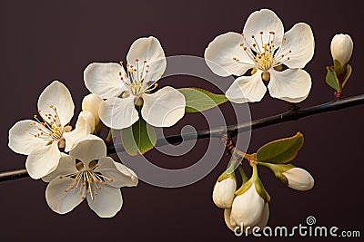 Exquisite delicate flower on a beautifully simple and elegant minimalistic background Stock Photo