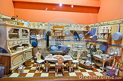 Exquisite doll house kitchen Editorial Stock Photo