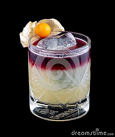 Exquisite original cocktails on a black background Stock Photo