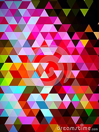 An exquisite pattern of geometric illustration of colorful squares Cartoon Illustration