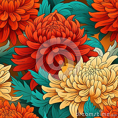 Exquisitely intricate and vibrant floral seamless pattern with a stunning array of colors Stock Photo