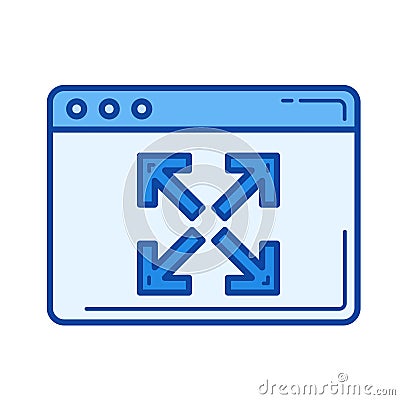 Extend line icon. Vector Illustration