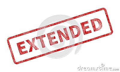Extended Stamp - Red Grunge Seal Stock Photo