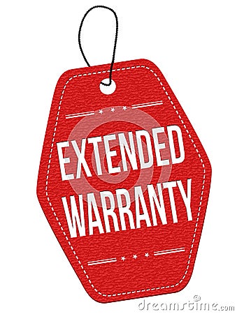 Extended warranty label or price tag Vector Illustration