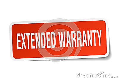Extended warranty sticker Vector Illustration