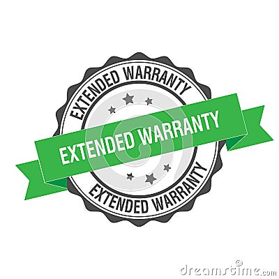 Extended warranty stamp illustration Vector Illustration
