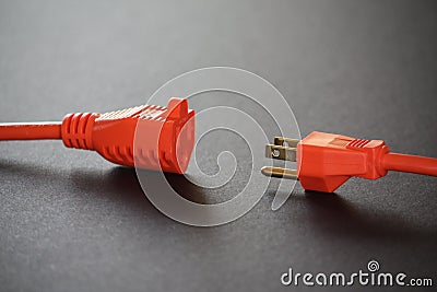 Extension Cord Being Plugged In Stock Photo