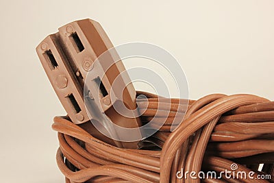 Extension Cord with Multiple Sockets Stock Photo