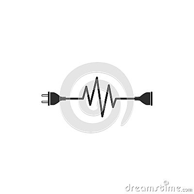 extension cord simple vector icon illustration Vector Illustration