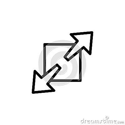 extension sign icon. Element of minimalistic icons for mobile concept and web apps. Thin line icon for website design and developm Stock Photo