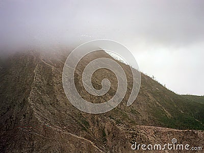 Extensive damage to the southern part of the island of Montserrat following the eruption of the Soufriere Hills volcano Stock Photo