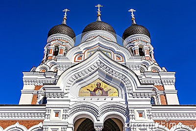 Exterior of the Alexander Nevsky Cathedral in Tallinn in Estonia Stock Photo