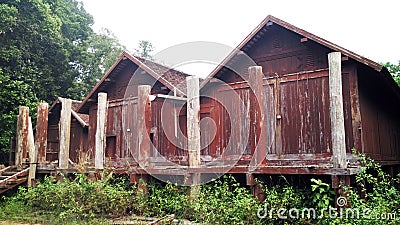 Exterior of antique Ethnic house Stock Photo