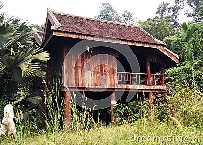 Exterior of antique Ethnic Malay house Editorial Stock Photo