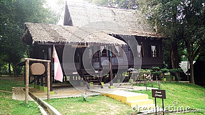 Exterior of antique Ethnic Malay Selangor house Stock Photo