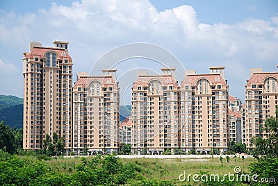 Exterior of the apartments Stock Photo