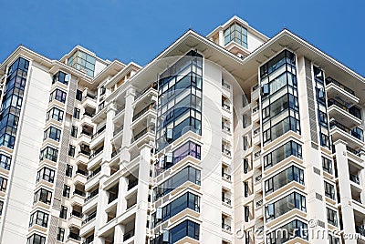 Exterior of the apartments house Stock Photo