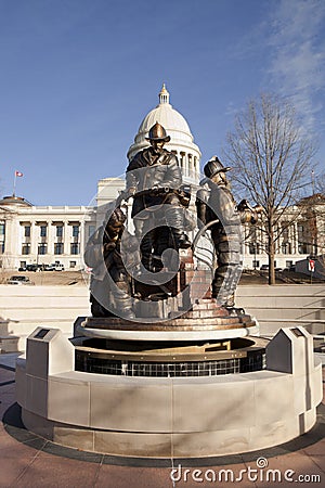 Exterior of the Arkansas State Capitol building in Little Rock Stock Photo