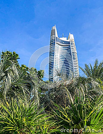 The Exterior of Atlantes Hotel in Sany City Editorial Stock Photo