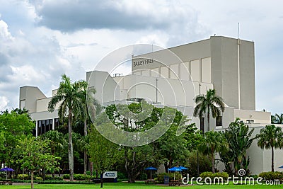 Exterior of Bailey Concert Hall - Broward College Central Campus, Davie, Florida, USA Editorial Stock Photo