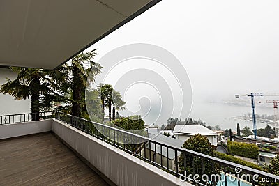 Exterior of terrace with nobody around Stock Photo