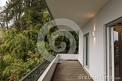 Exterior of terrace with nobody around Stock Photo