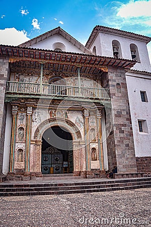 Exterior of the Barroque-style church of Andahuaylillas, Cusco, Peru Stock Photo