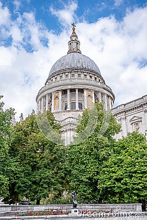 Exterior of beauitful Saint Paul`s Cathedral Stock Photo