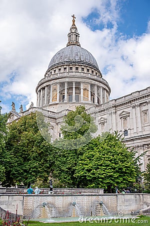 Exterior of beauitful Saint Paul`s Cathedral Stock Photo