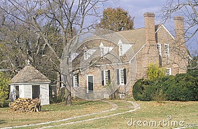 Exterior of birthplace of George Washington Stock Photo