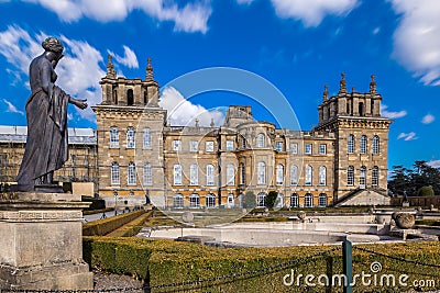 Exterior of Blenheim palace in Oxfordshire, UK Editorial Stock Photo