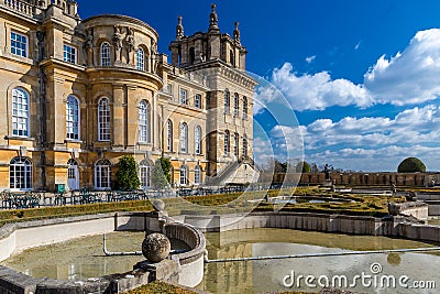 Exterior of Blenheim palace in Oxfordshire, UK Editorial Stock Photo