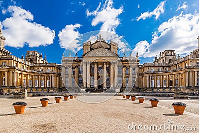 Exterior of Blenheim palace in Oxfordshire, UK Editorial Stock Photo