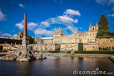 Exterior of Blenheim palace in Oxfordshire, UK Editorial Stock Photo