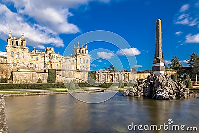 Exterior of Blenheim palace in Oxfordshire, UK Editorial Stock Photo