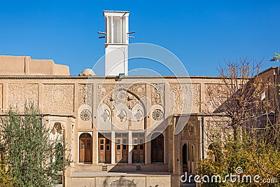 Exterior of Boroujerdi historic house in Kashan, Iran Editorial Stock Photo